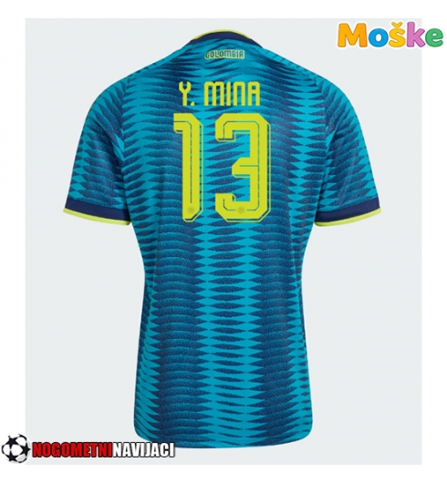 Moške Nogometnih dresov Kolumbija Yerry Mina #13 Gostujoči SP 2026 Kratki rokavi Moške Nogometnih dresov Kolumbija Yerry Mina #13 Gostujoči SP 2026 Kratki rokavi